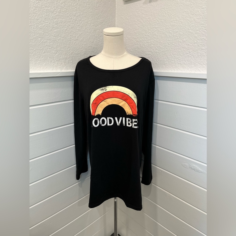 NWT Good Vibes Long Sleeve Tee size 20W